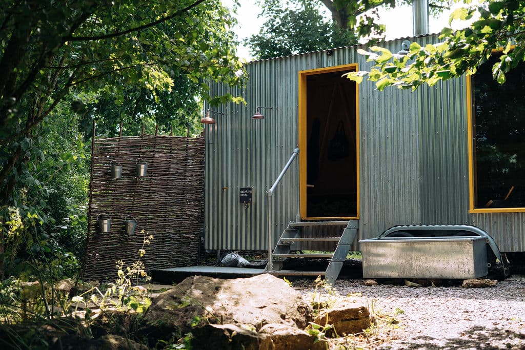 Campwell Farm woodland sauna near Bath Somerset