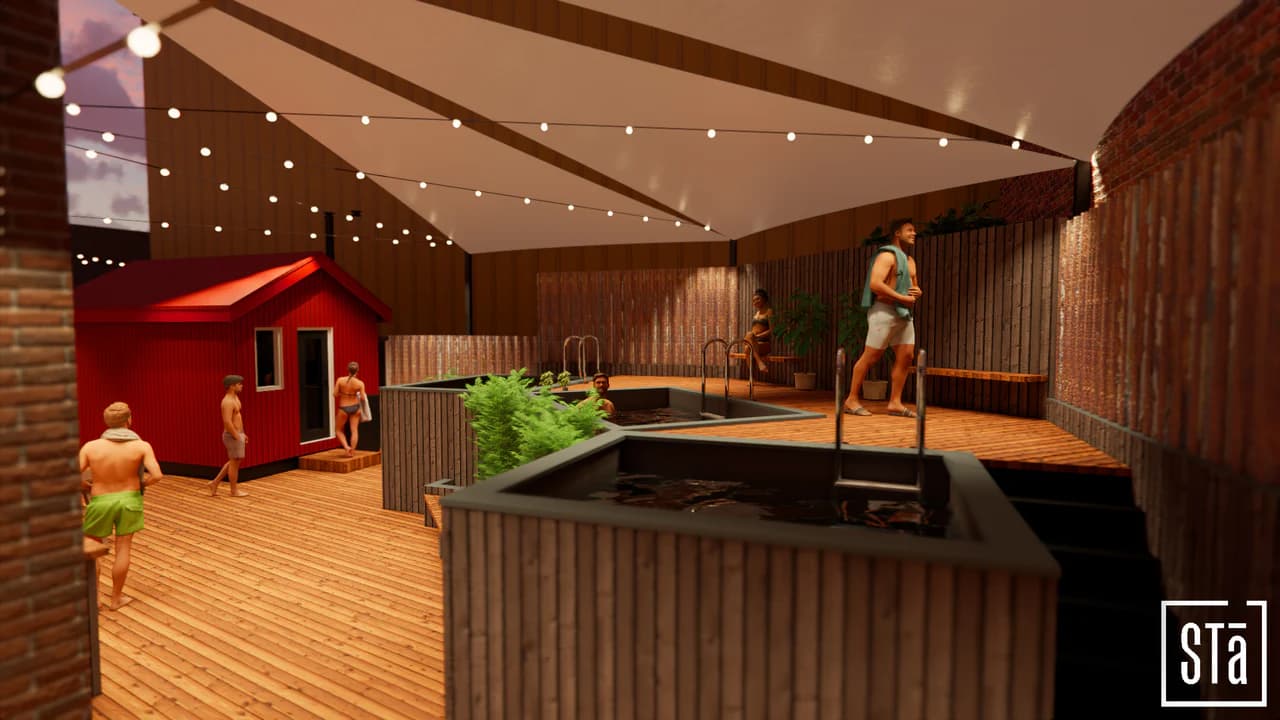 Hikitalo sauna village opening in Cardiff, April 2026