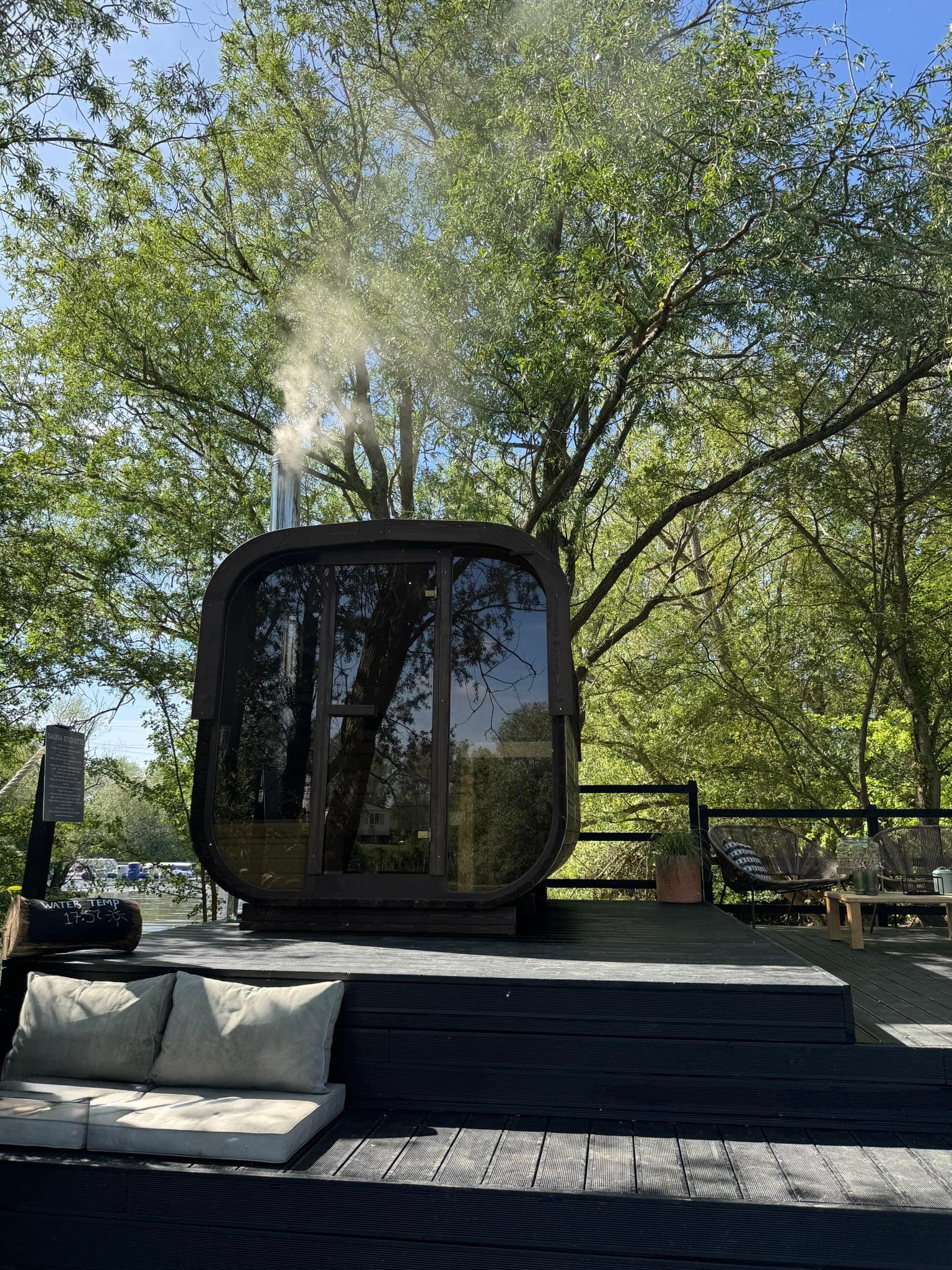 The Hidden Sauna, a new wood-fired sauna at Grendon Lakes, Northamptonshire